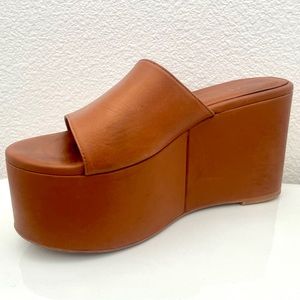 Alohas x Free People Leather platform slide sandals Size 39/8